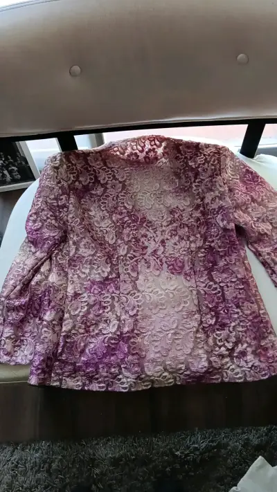 Chaqueta de encaje floral para mujer - miniatura 3