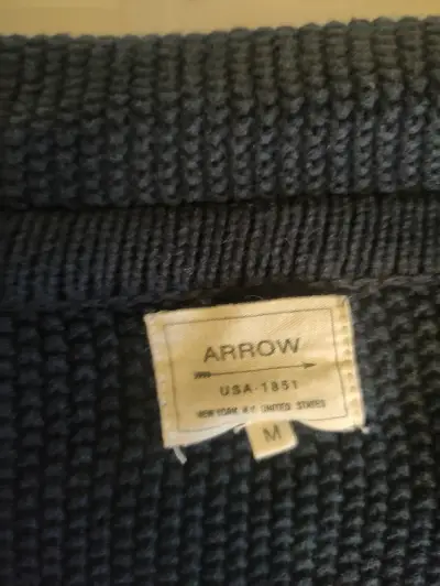 Cardigan azul marino de lana Arrow - miniatura 3