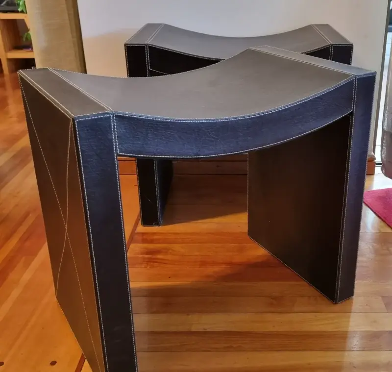 Taburetes de cuero sintético modernos tipo M - 2