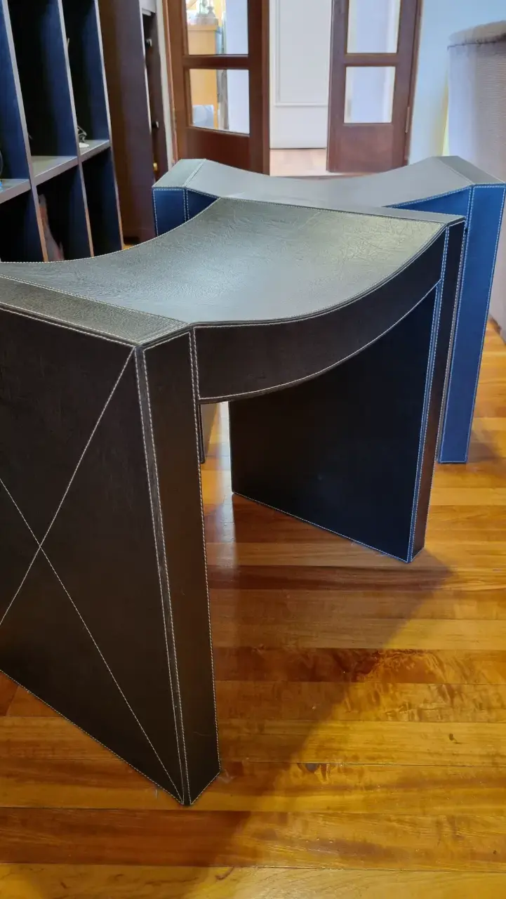 Taburetes de cuero sintético modernos tipo M - 3