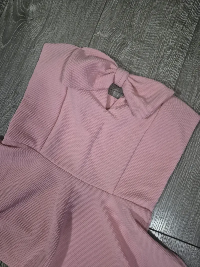 Top strapless rosado con lazo decorativo xs/s - 2