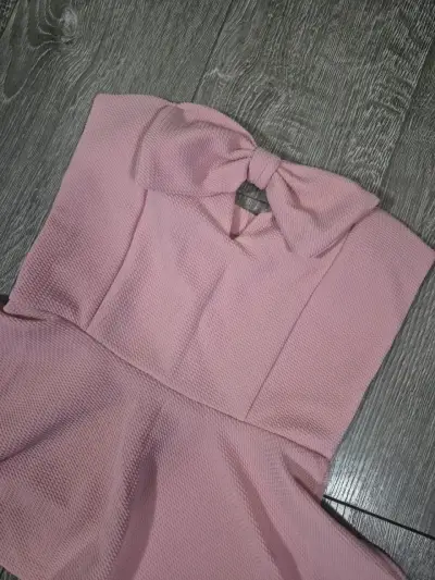 Top strapless rosado con lazo decorativo xs/s - miniatura 2