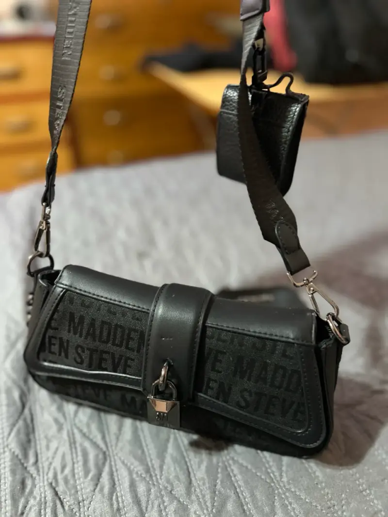 Bolso bandolera negro Steve Madden con monedero - 2