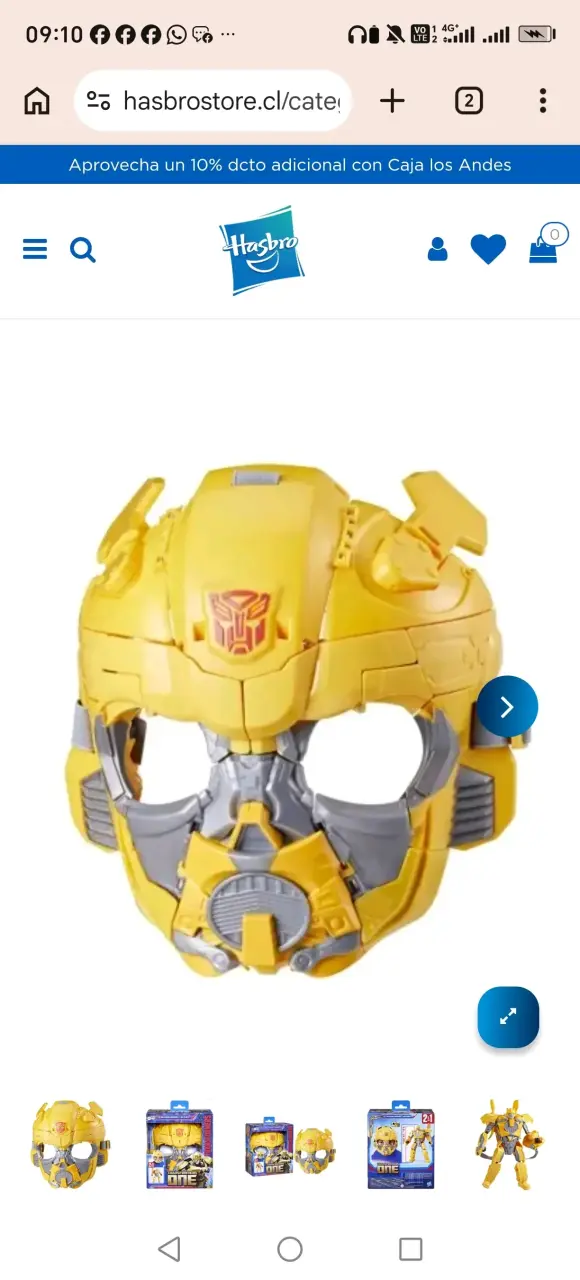 Máscara y Figura Transformers Bumblebee B-127 - 2