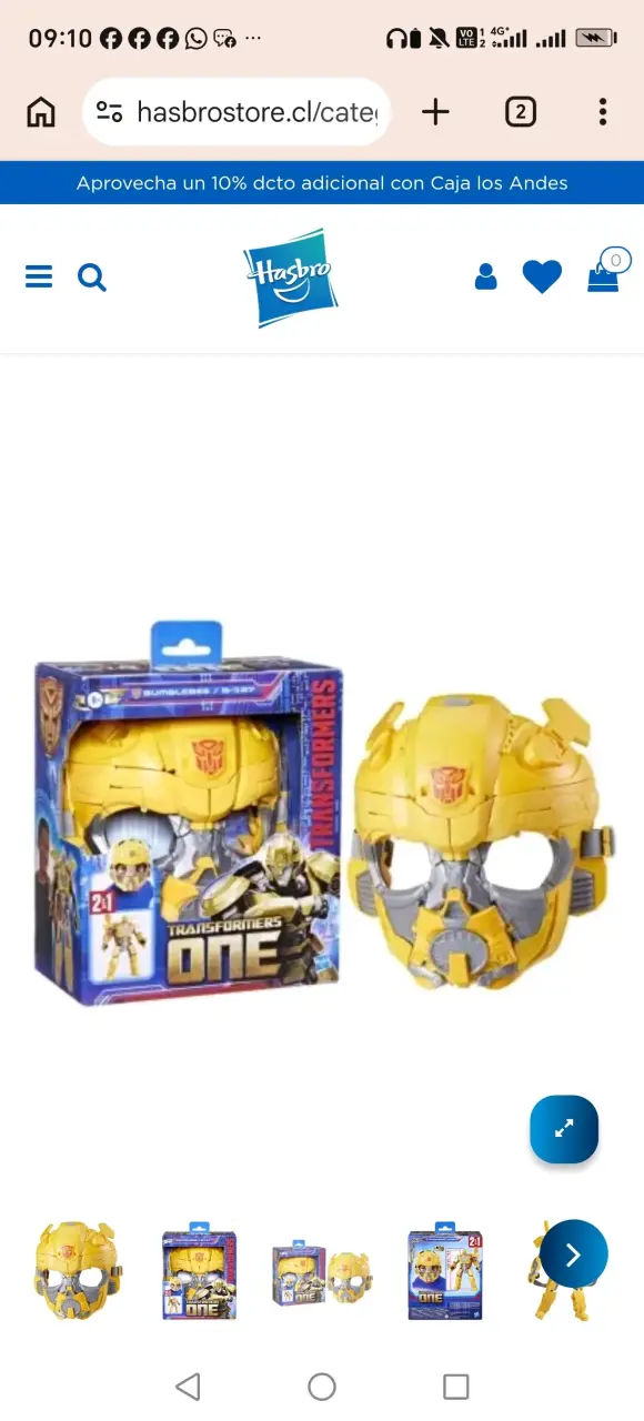 Máscara y Figura Transformers Bumblebee B-127 - 3