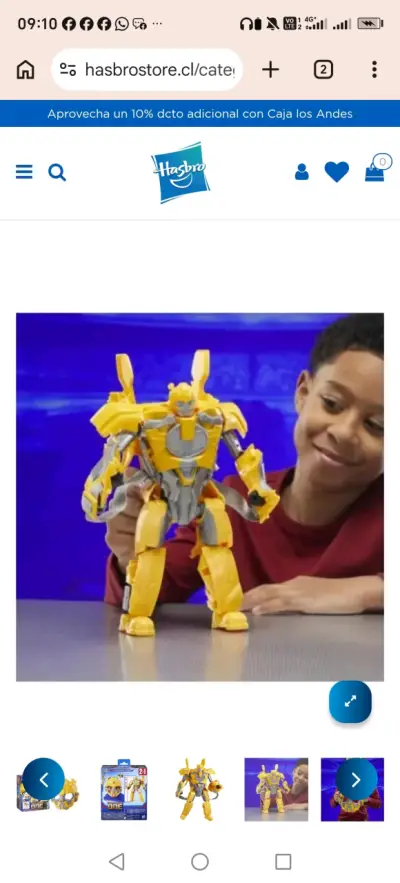 Máscara y Figura Transformers Bumblebee B-127 - miniatura 5