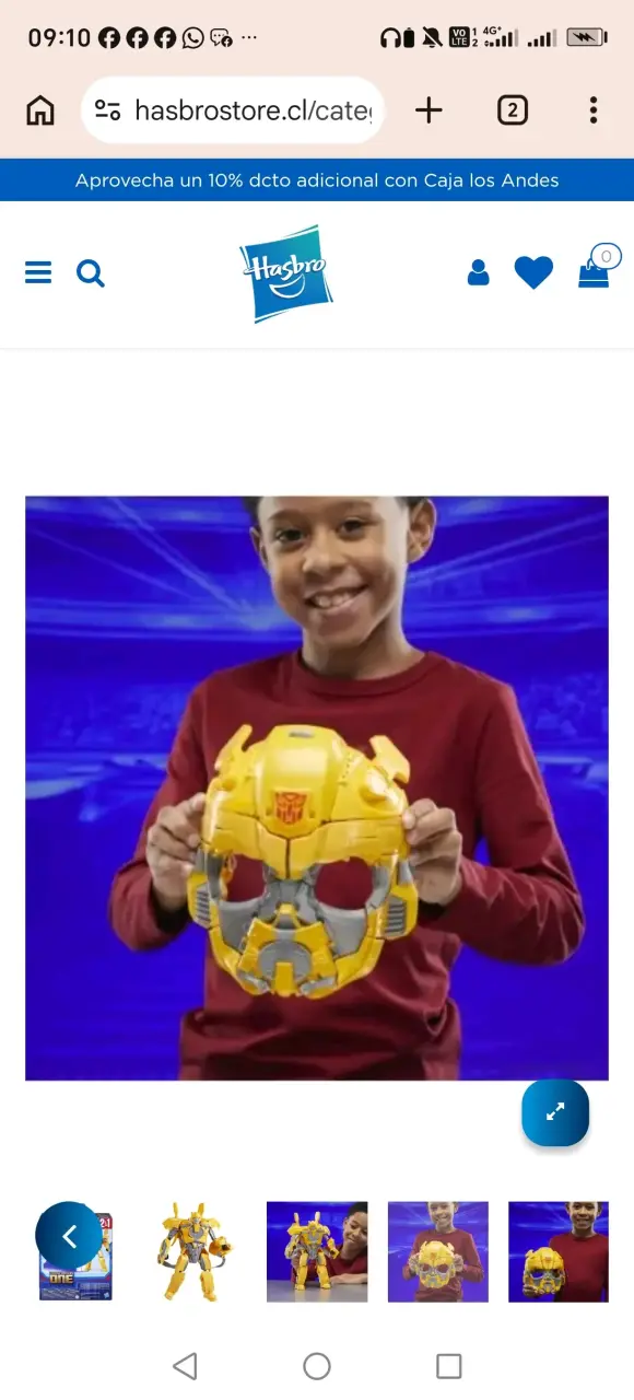 Máscara y Figura Transformers Bumblebee B-127 - 6