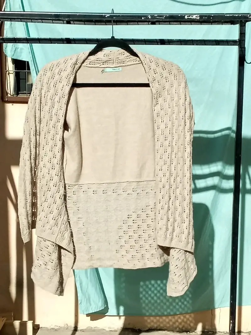 Cárdigan Beige de Punto para Mujer