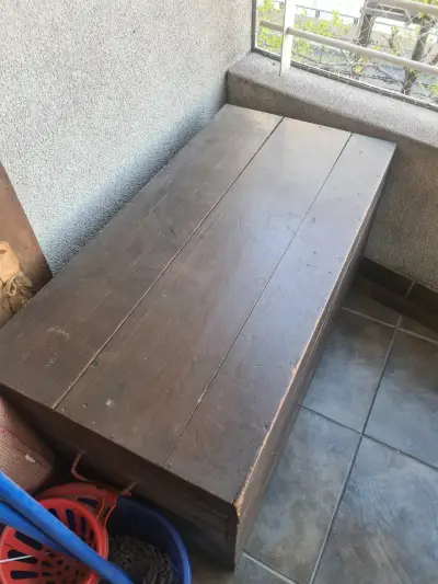 Baúl de Madera Rústico para Almacenamiento - miniatura 1