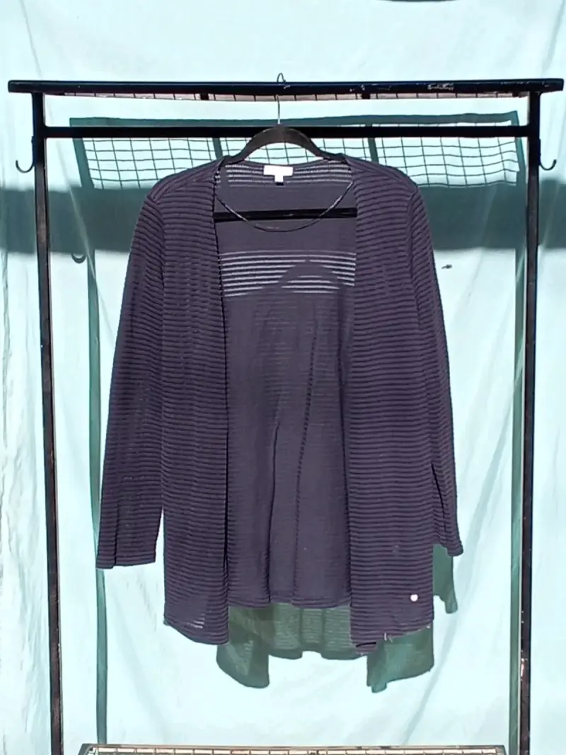 Cardigan de punto azul marino para mujer