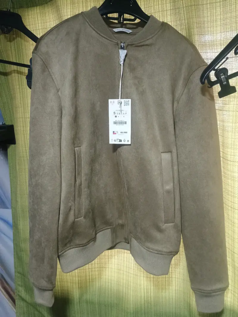 Chaqueta de gamuza marrón Zara para hombre - 1