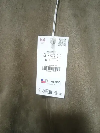 Chaqueta de gamuza marrón Zara para hombre - miniatura 2