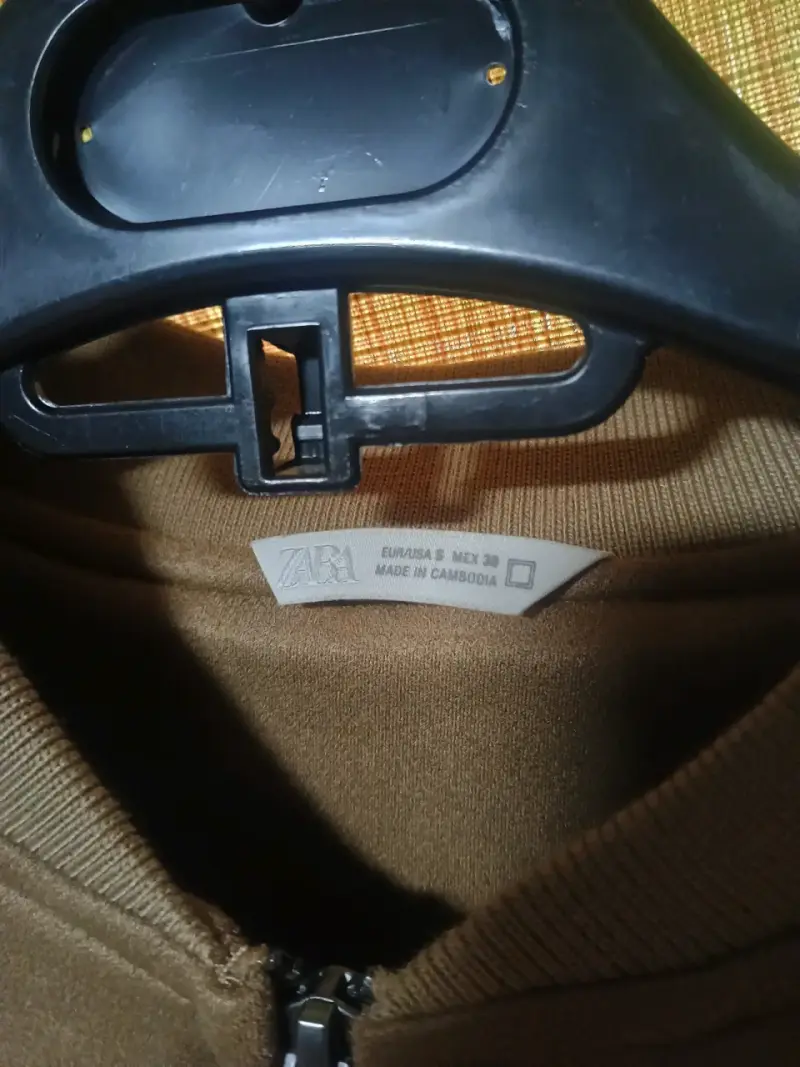 Chaqueta de gamuza marrón Zara para hombre - 3