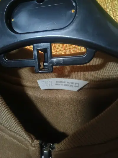 Chaqueta de gamuza marrón Zara para hombre - miniatura 3