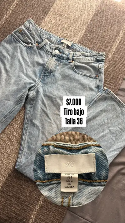 Jeans tiro bajo H&M talla 36 - miniatura 1