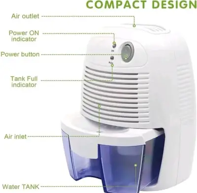 Deshumidificador compacto con tanque extraíble - miniatura 2