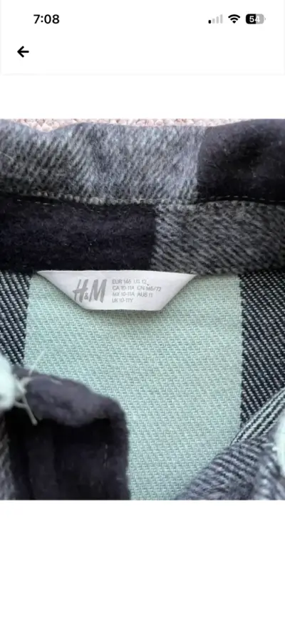 Camisa de franela a cuadros H&M para niño - miniatura 1