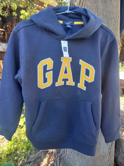 Polerón con capucha azul marino GAP para niños - miniatura 1