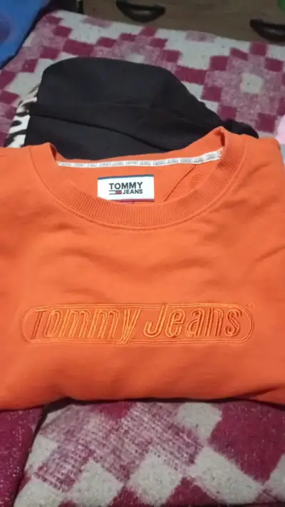 Polerón Tommy Jeans naranja para hombre - miniatura 1