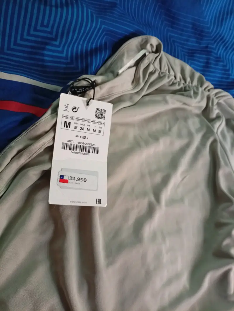 Vestido largo gris Zara talla M - 4