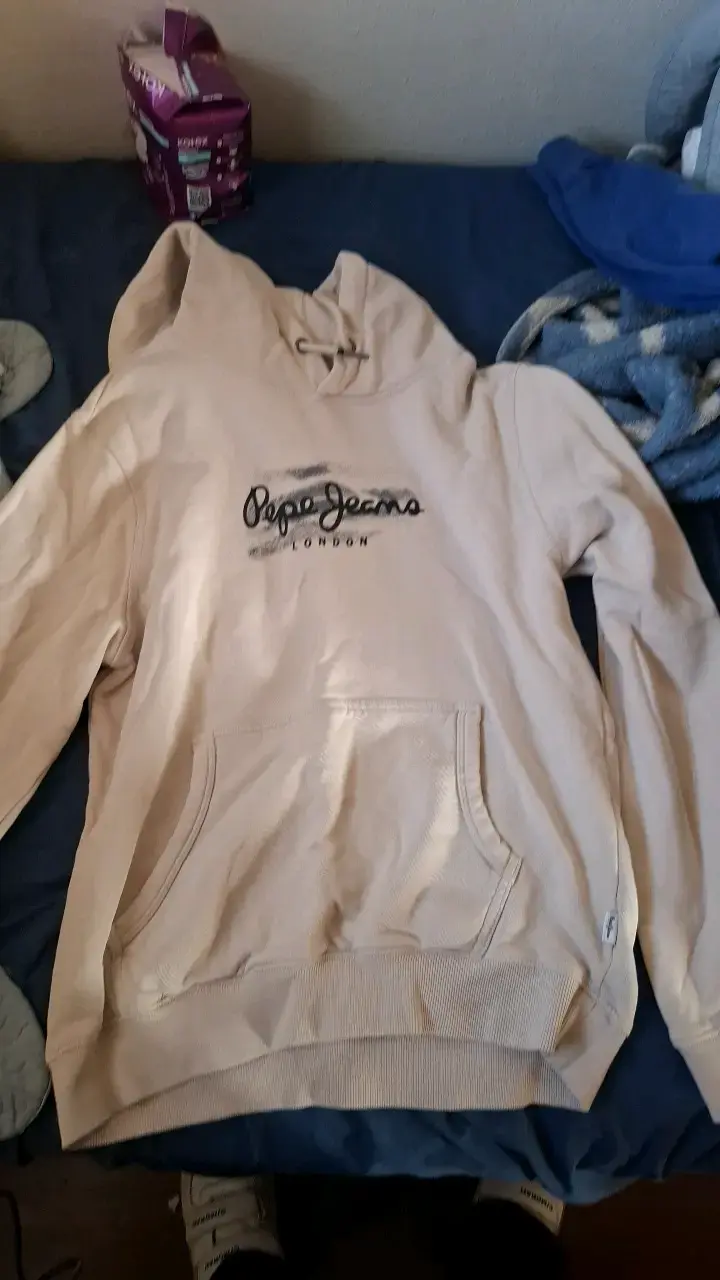 Polerón Pepe Jeans London beige con capucha - 4