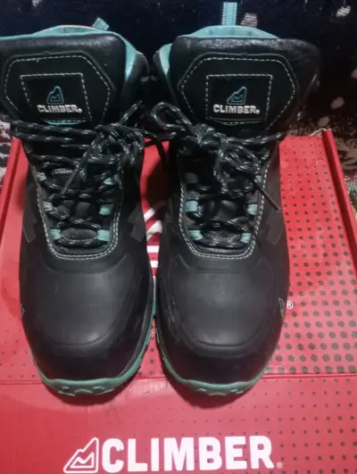 Botas de montaña Climber negras y verdes - miniatura 1