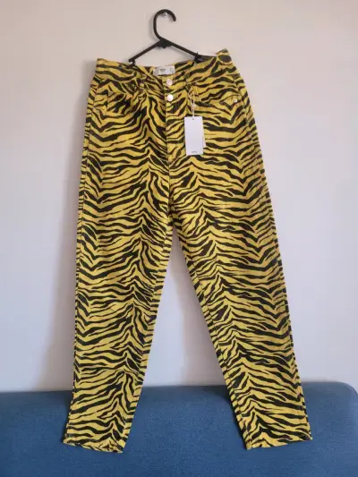 Pantalones de mezclilla animal print MNG - miniatura 1