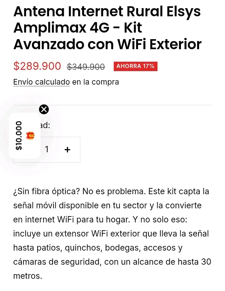 Kit Antena Elsys Amplimax con Router WiFi - 5