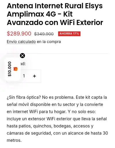 Kit Antena Elsys Amplimax con Router WiFi - miniatura 5