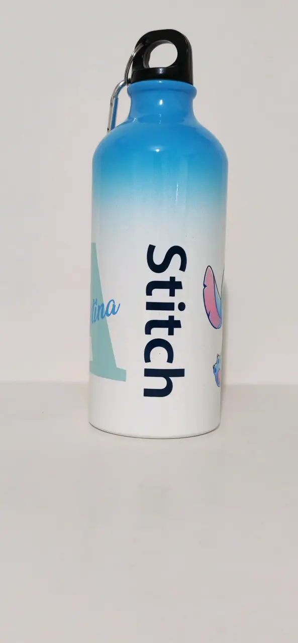 Botella de agua Stitch personalizada azul - 2