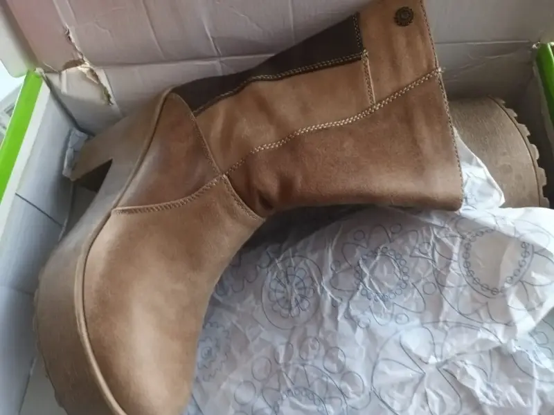 Botas de plataforma marrones para mujer - 3