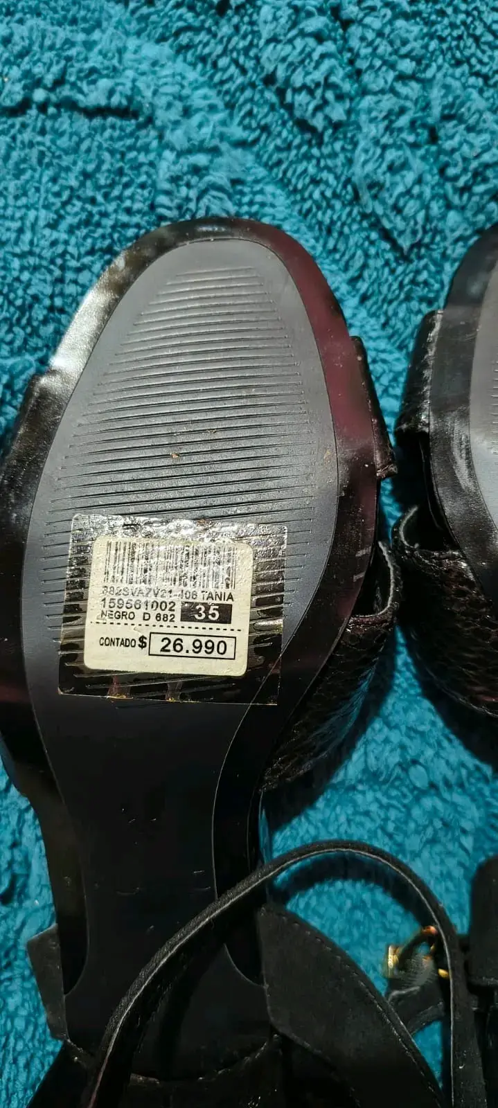 Sandalias negras de cuero Alaniz talla 35 - 2
