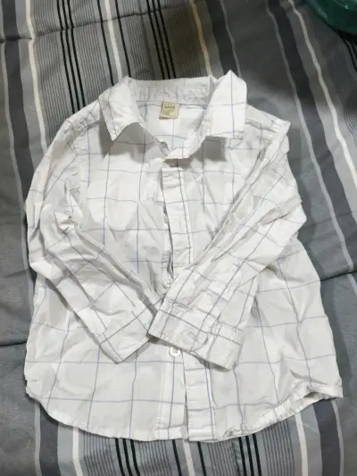 Camisa de niño a rayas con estampado de hojas - miniatura 3