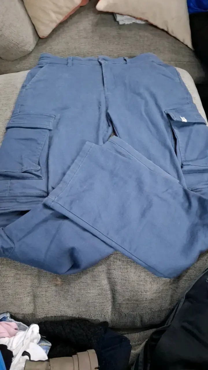 Pantalones cargo azul para hombre