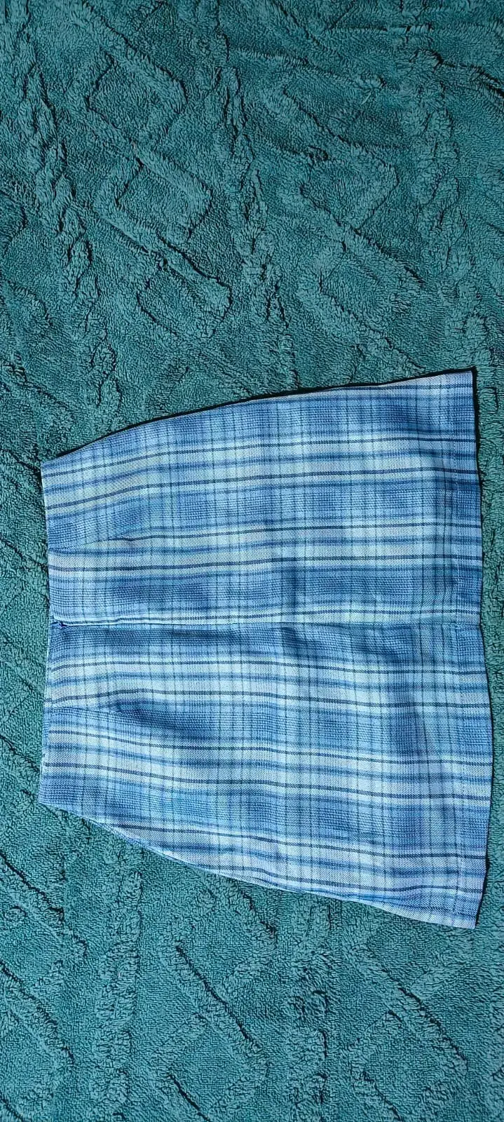 Falda corta a cuadros azul Shein - 2
