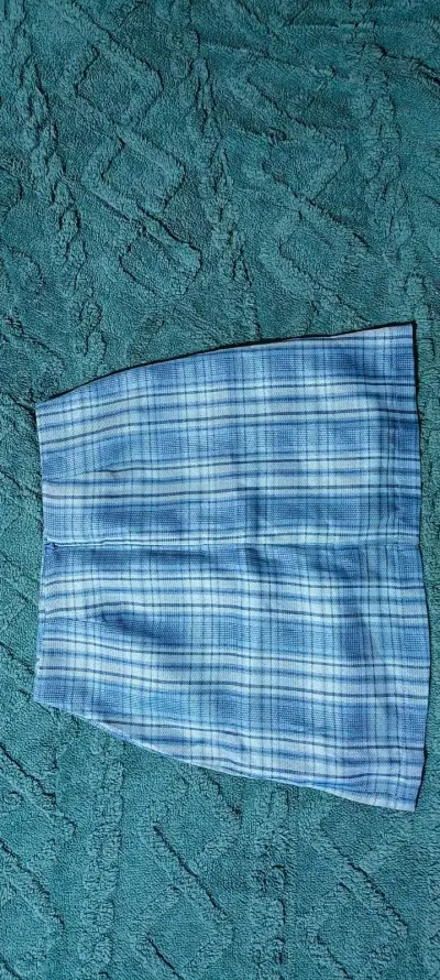 Falda corta a cuadros azul Shein - miniatura 2