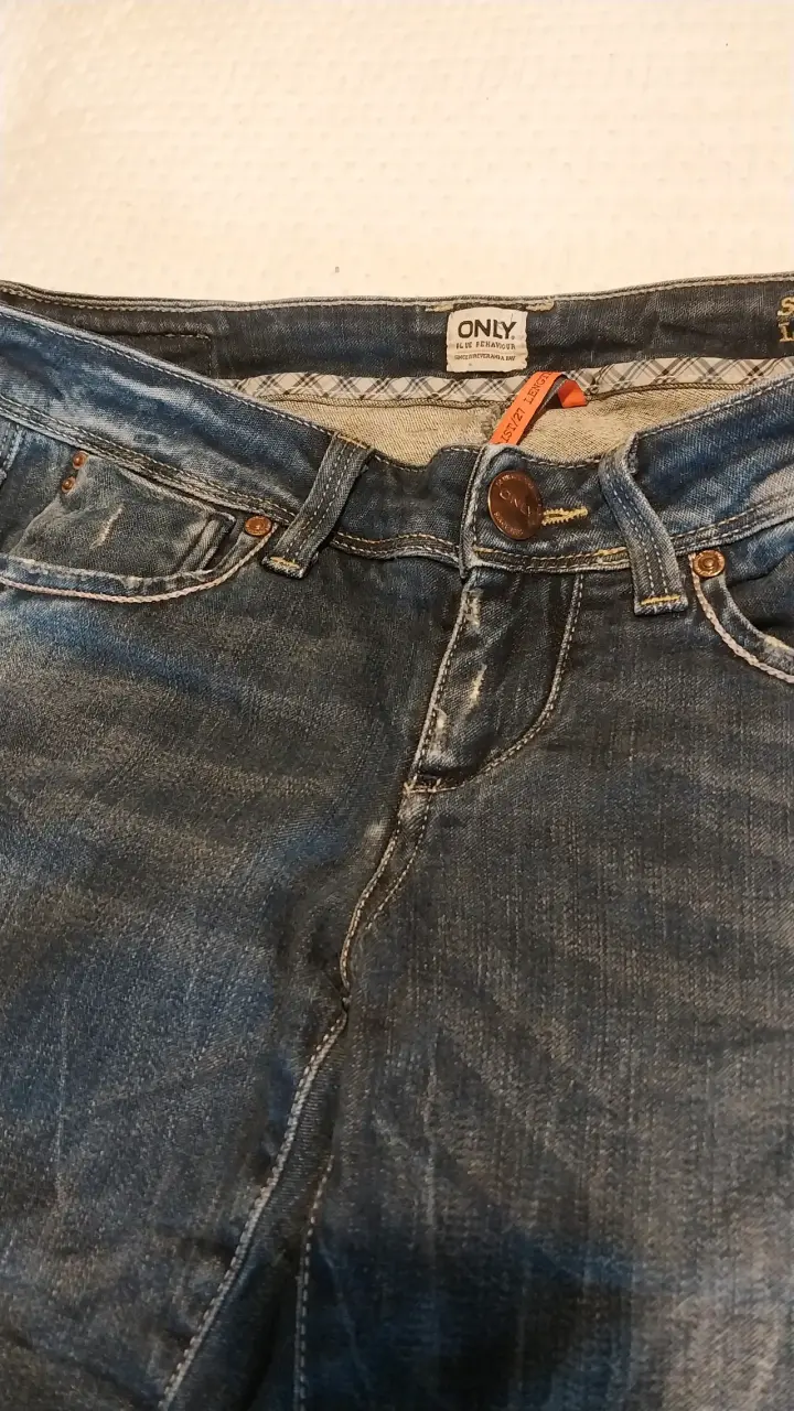 Jeans Skinny Azul Desgastado Only - 2