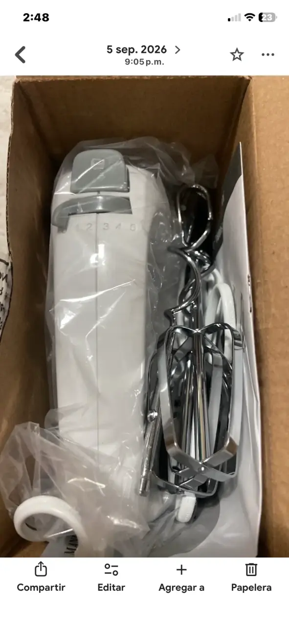 Batidora Sindelen B-1500BL Blanca 5 Velocidades - 3