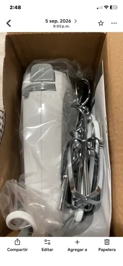 Batidora Sindelen B-1500BL Blanca 5 Velocidades - miniatura 3