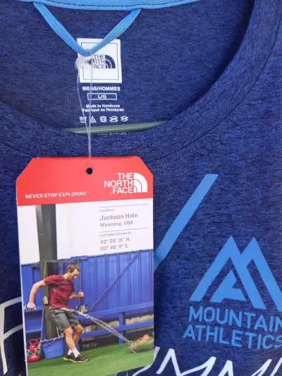 Polera sin mangas The North Face azul deportiva - miniatura 2