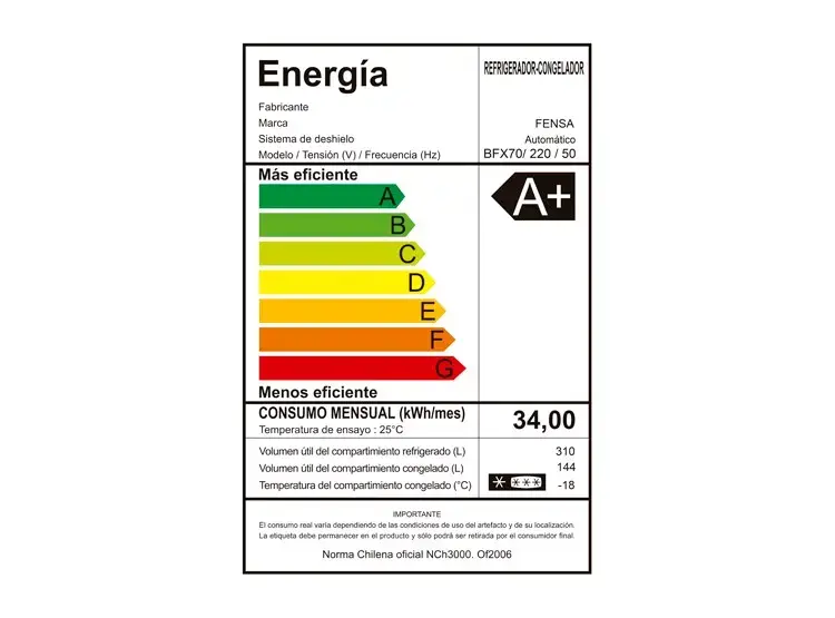Refrigerador Fensa 454L Inoxidable A+ - 3