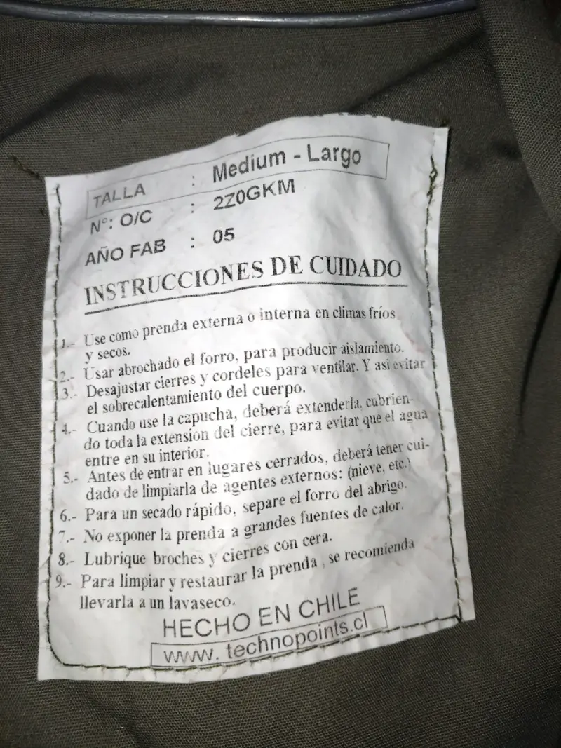 Chaqueta camuflada militar talla M-L - 2