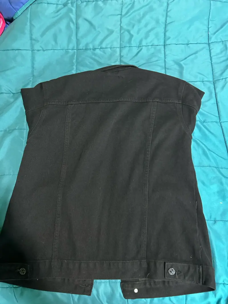 Chaqueta de mezclilla negra para hombre talla 14 - 2