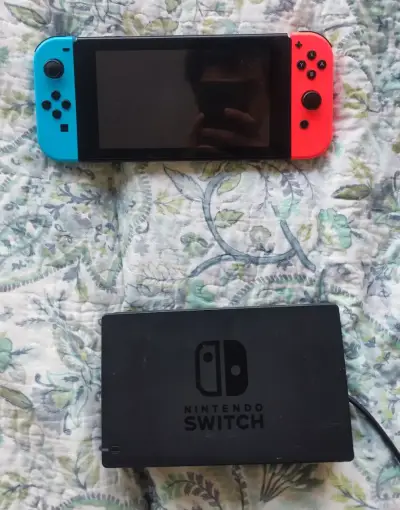 Nintendo switch 1 + 128 gb + dos juegos - miniatura 1