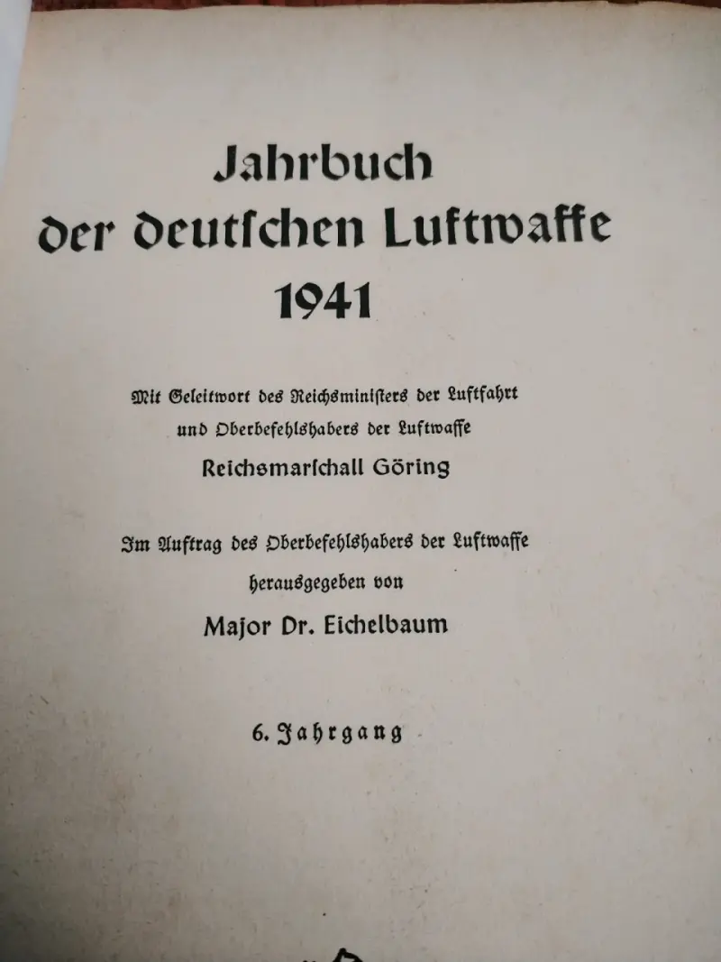 Libro antiguo 'Jahrbuch der deutschen Luftwaffe 1941' - 2