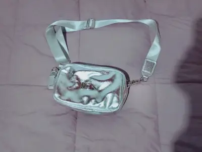 Cartera plateada con correa ajustable icono - miniatura 2