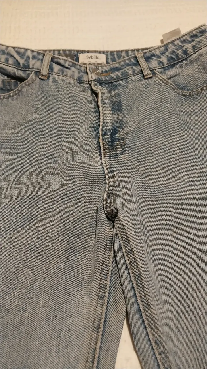 Jeans Mom Fit Azul Claro Sybilla - 4