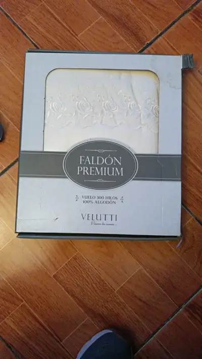 Faldón Premium Velutti 1.5 plazas 100% algodón - miniatura 1