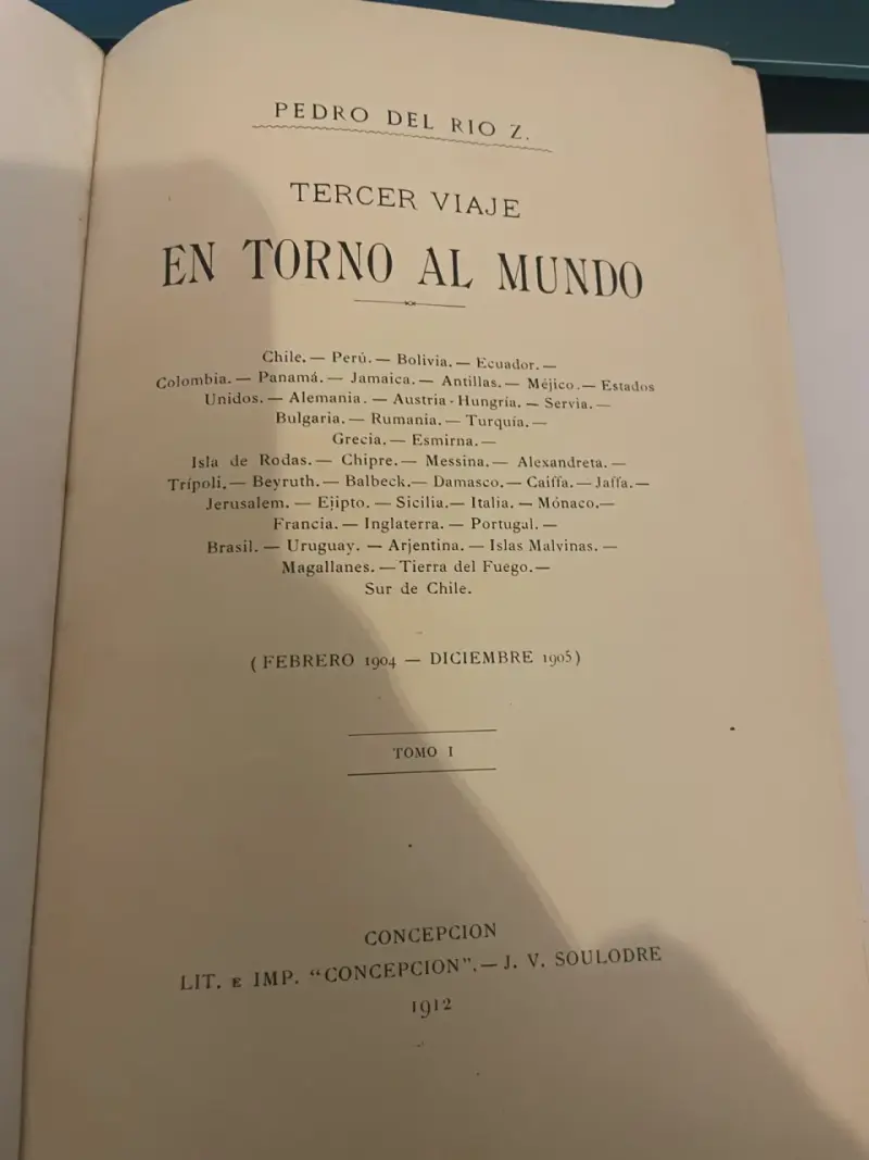 Libro antiguo 'Tercer Viaje en Torno al Mundo' de Pedro del Río Z. - 4
