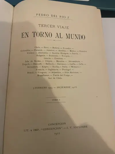 Libro antiguo 'Tercer Viaje en Torno al Mundo' de Pedro del Río Z. - miniatura 4